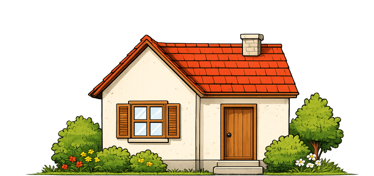 Illustrated home representing a dog’s ideal household